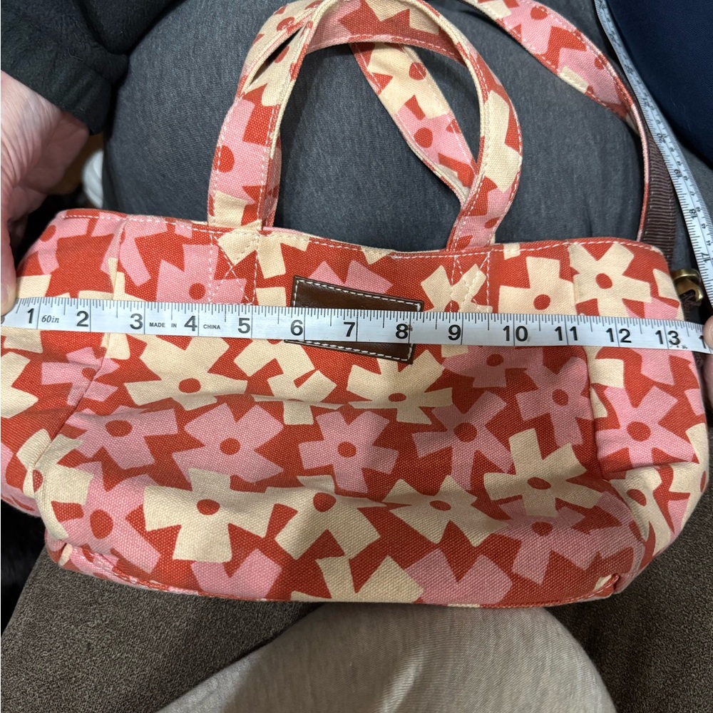 MAIKA Mini Tote Crossbody Bag Linea Red Pink Floral - Picture 6 of 8